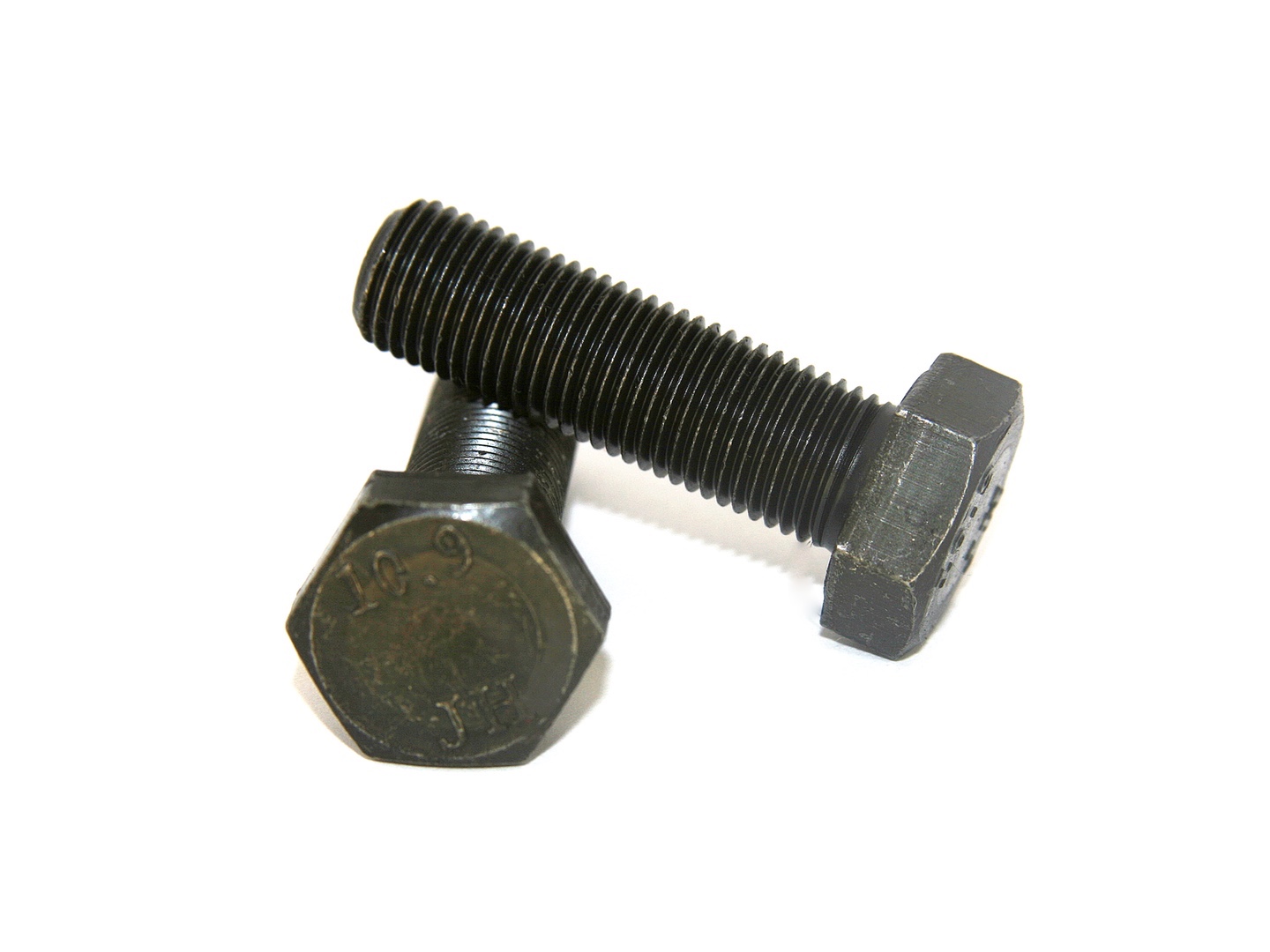 Galvanised Fine Thread Hex Screw; screw with Shaft DIN 960 10.9 